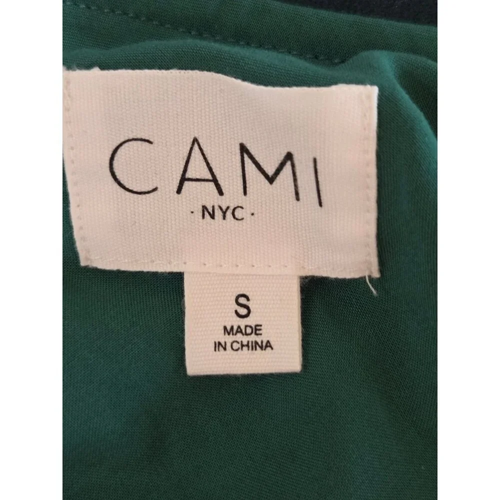 Cami‎ NYC Jessica Leopard Print Silk Satin Midi Pencil Skirt Size S In Green